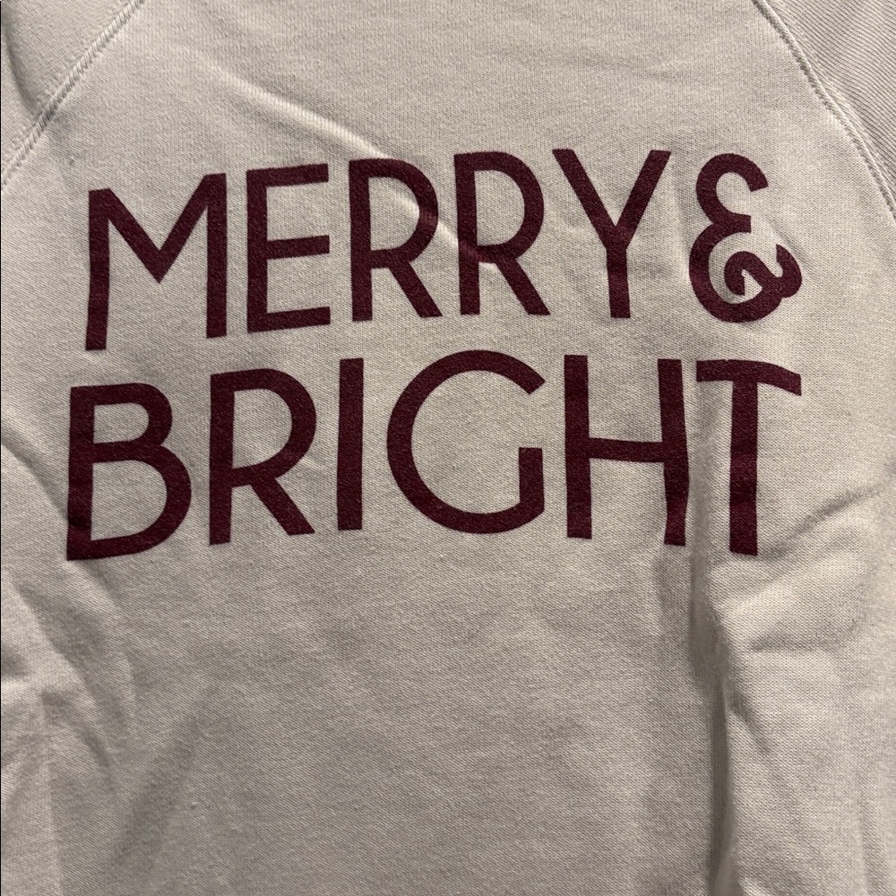 Women's Beige Holiday Sweatshirt - Picture 3 of 5
